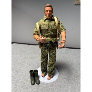Vintage 12" Military Action Figure with Removable Uniform & Boots